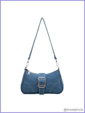 Denim Purse for Women Y2K Shoulder Bag Retro Jean Underarm Handbag Clutch